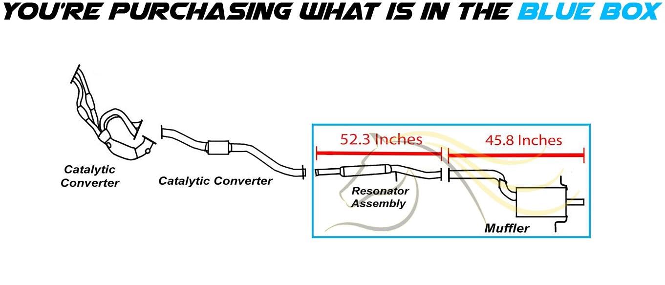 Northeastern Exhaust | Stainless Steel Resonator Pipe & Muffler Exhaust System Kit Compatible for 2006-2007 Subaru Impreza 2.5L | Free Gasket and Spring Bolt Kit Included | Automotive Replacement Part