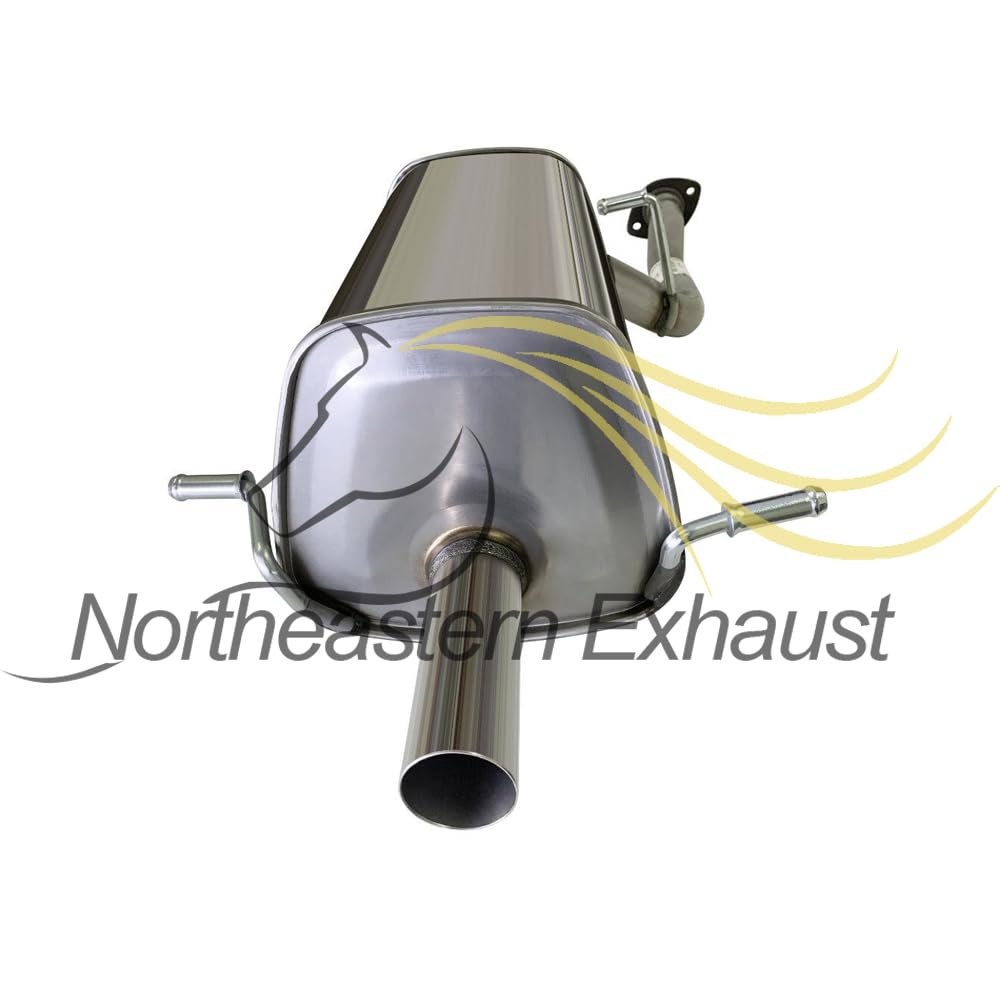Northeastern Exhaust | Stainless Steel Resonator Pipe & Muffler Exhaust System Kit Compatible for 2006-2007 Subaru Impreza 2.5L | Free Gasket and Spring Bolt Kit Included | Automotive Replacement Part