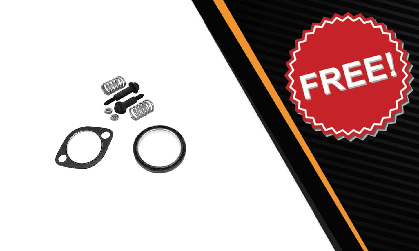 Northeastern Exhaust | Stainless Steel Resonator Pipe & Muffler Exhaust System Kit Compatible for 2006-2007 Subaru Impreza 2.5L | Free Gasket and Spring Bolt Kit Included | Automotive Replacement Part