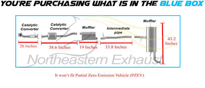 2015-2017 Chevrolet Equinox 2.4L Front & Rear Catalytic Converter, Mufflers and Pipe