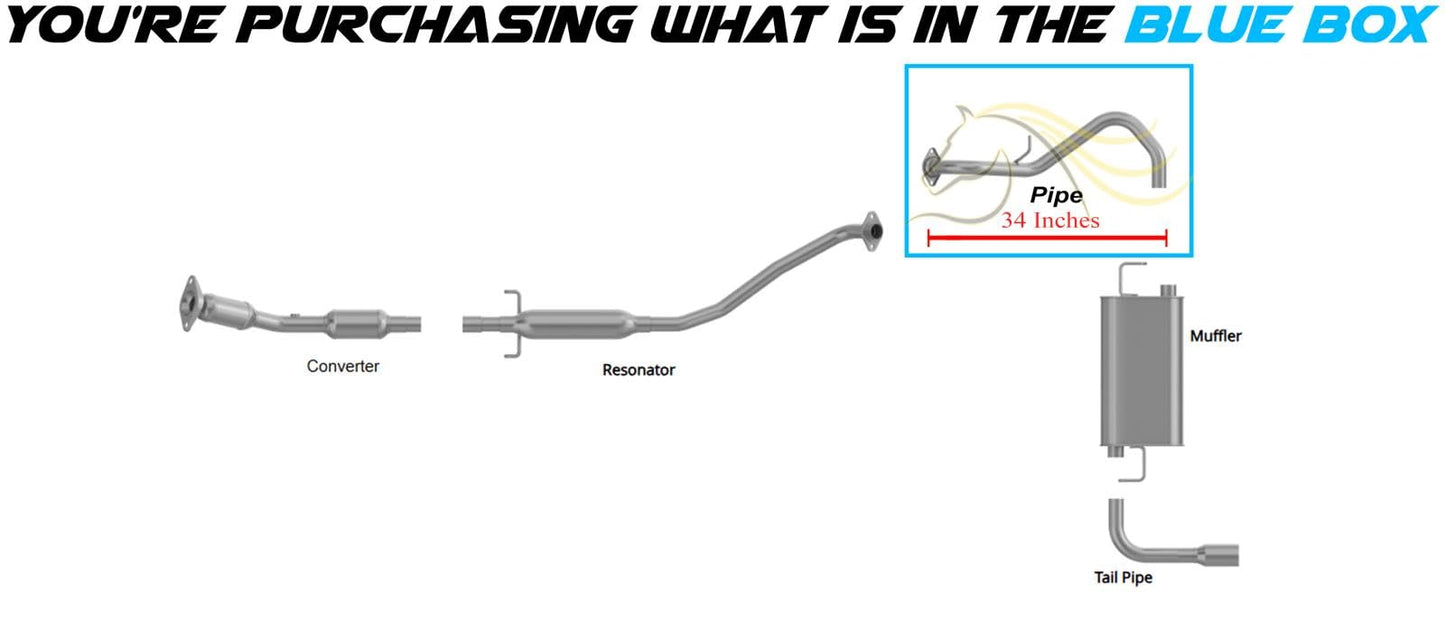 2005-2008 Pontiac Vibe and Toyota Matrix 1.8L Exhaust Pipe