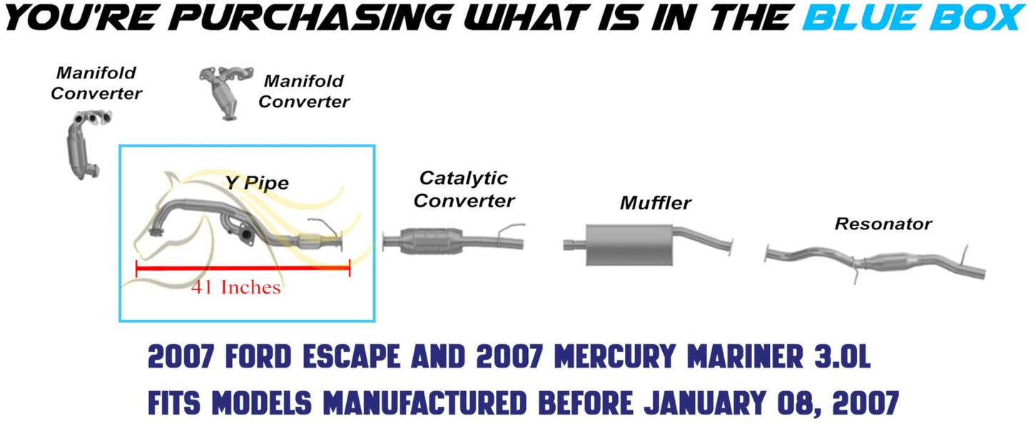 2001-2006 Mazda Tribute 3.0L Exhaust Front Flex Pipe