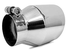 Polished Universal Dual Wall Round Exhaust Tip - 2.5" Inch ID x 4" OD and 5.5" Long - Bolt-On
