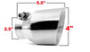 Polished Universal Dual Wall Round Exhaust Tip - 2.5" Inch ID x 4" OD and 5.5" Long - Bolt-On