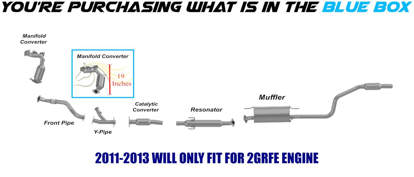 Passenger-side Manifold Catalytic Converter 2007-2009 Lexus RX350 | 2008-2013 Toyota Highlander | 2007-2010 Toyota Sienna | 3.5L