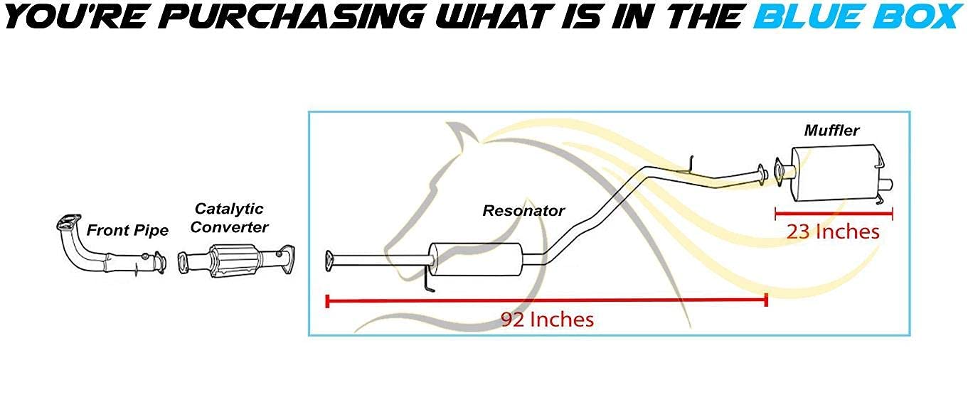 1997-2001 Honda CR-V 2.0L Exhaust Resonator Pipe and Muffler