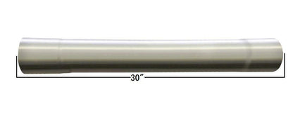 Stainless Steel Exhaust Straight Pipe 3" ID x 30" Long with Two Band Clamps