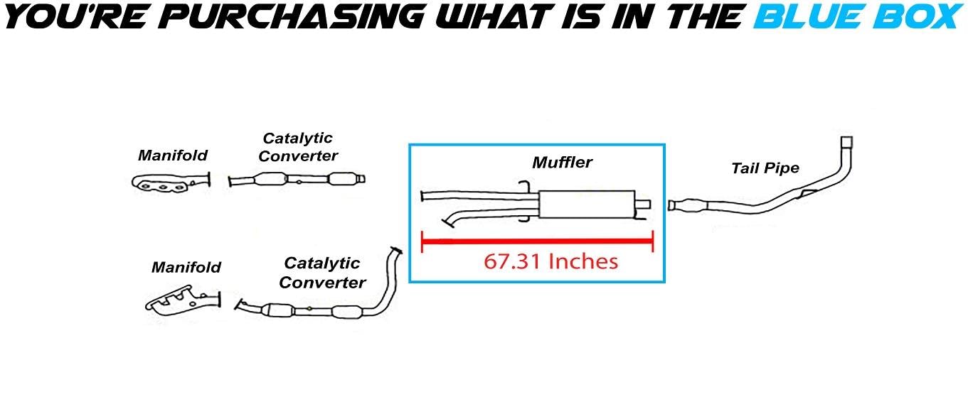 2007-2009 Toyota Tundra 5.7L Exhaust Muffler - For 145.7" Wheelbase Vehicle Model