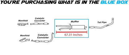 2007-2009 Toyota Tundra 5.7L Exhaust Muffler - For 145.7" Wheelbase Vehicle Model