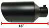 Stainless Steel High Temperature Black Coated Diesel Truck Bolt On Exhaust Tip (4" ID x 7" OD x 18"Long)