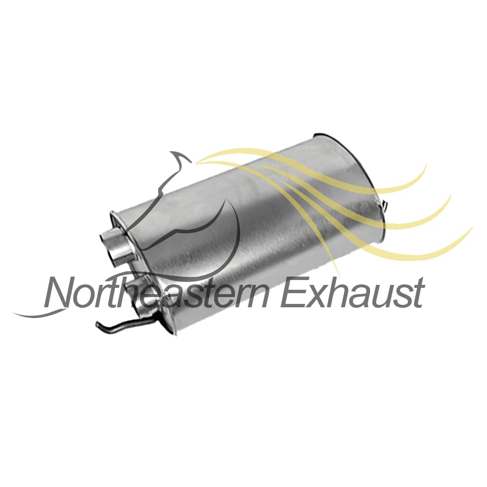 Northeastern Exhaust | Stainless Steel Resonator, Exhaust Pipes & Muffler Exhaust System Kit Compatible for 2004-2005 Chevrolet Classic 2.2L | 1997-1999 Malibu 2.4L | 1997-2003 Malibu 3.1L | 1997-99 Oldsmobile Cutlass 3.1L | Free Gaskets & Clamps Included