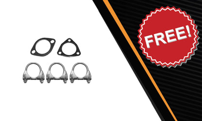 Northeastern Exhaust | Stainless Steel Resonator, Exhaust Pipes & Muffler Exhaust System Kit Compatible for 2004-2005 Chevrolet Classic 2.2L | 1997-1999 Malibu 2.4L | 1997-2003 Malibu 3.1L | 1997-99 Oldsmobile Cutlass 3.1L | Free Gaskets & Clamps Included