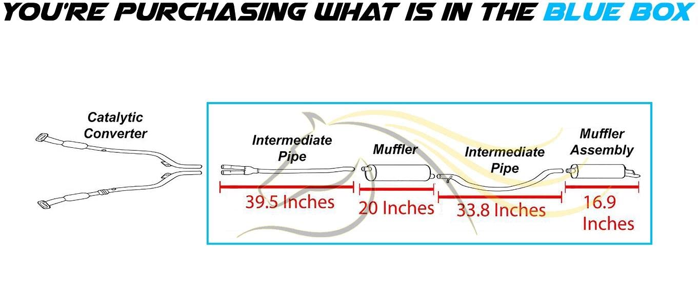 Northeastern Exhaust | Stainless Steel Resonator Muffler with Hangers Exhaust Compatible for 2005-2010 Chrysler 300 2.7L 3.5L