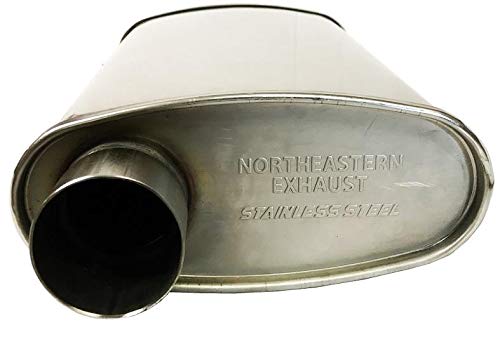 Northeastern Exhaust | Stainless Steel Resonator Muffler with Hangers Exhaust Compatible for 2005-2010 Chrysler 300 2.7L 3.5L