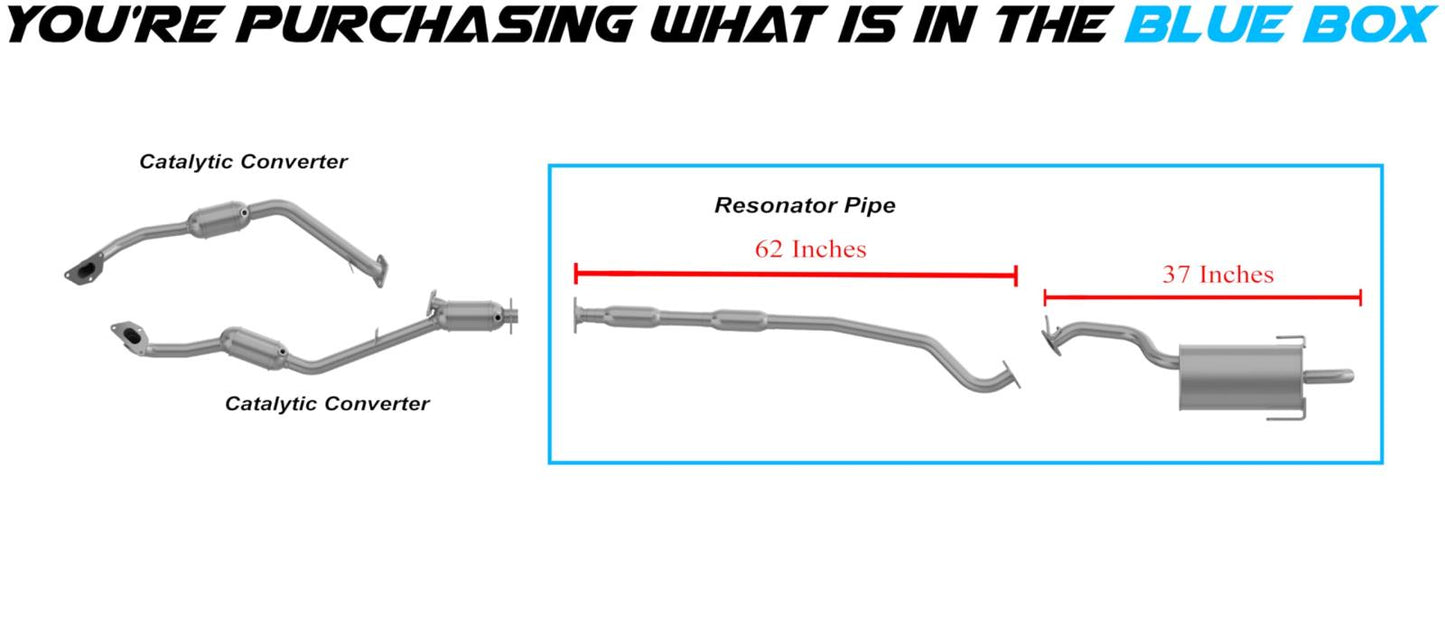Northeastern Exhaust | Direct-Fit Resonator & Stainless Steel Muffler Exhaust System Kit Compatible for 2004 Subaru Legacy 2.5L | 2004 Subaru Outback 2.5L | 2001-2004 Subaru Outback 3.0L | Free Gaskets and Clamp Included