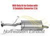 Exhaust Resonator and Muffler for 2004 Subaru Legacy 2.5L | 2004 Outback 2.5L | 2001-2004 Outback 3.0L