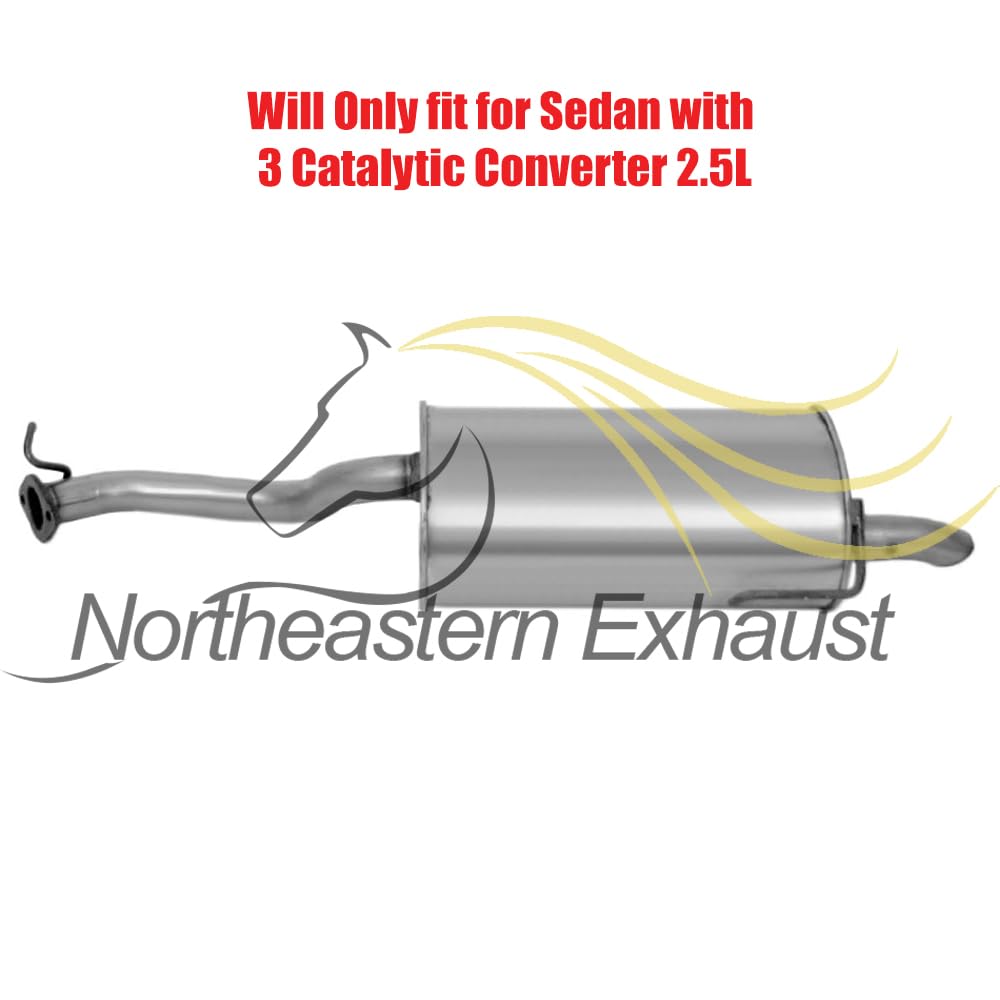 Northeastern Exhaust | Direct-Fit Resonator & Stainless Steel Muffler Exhaust System Kit Compatible for 2004 Subaru Legacy 2.5L | 2004 Subaru Outback 2.5L | 2001-2004 Subaru Outback 3.0L | Free Gaskets and Clamp Included