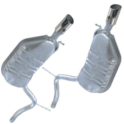 Northeastern Exhaust | Stainless Steel Direct Fit Resonator Pipe & Muffler Exhaust System Kit Compatible for Audi A4 Quattro 2005-2009 2.0L | Free Clamps | Automotive Replacement Part
