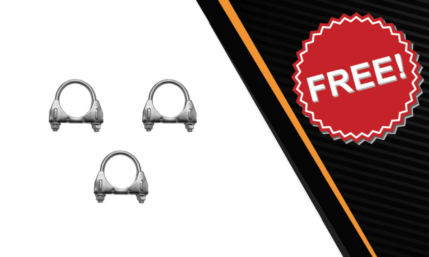 Northeastern Exhaust | Stainless Steel Direct Fit Resonator Pipe & Muffler Exhaust System Kit Compatible for Audi A4 Quattro 2005-2009 2.0L | Free Clamps | Automotive Replacement Part