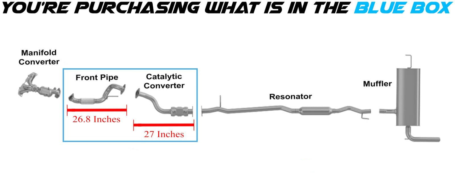 Front Exhaust Pipe and Catalytic Converter for 2008-2013 Nissan Rogue 2.5L | 2014-2015 Rogue Select 2.5L