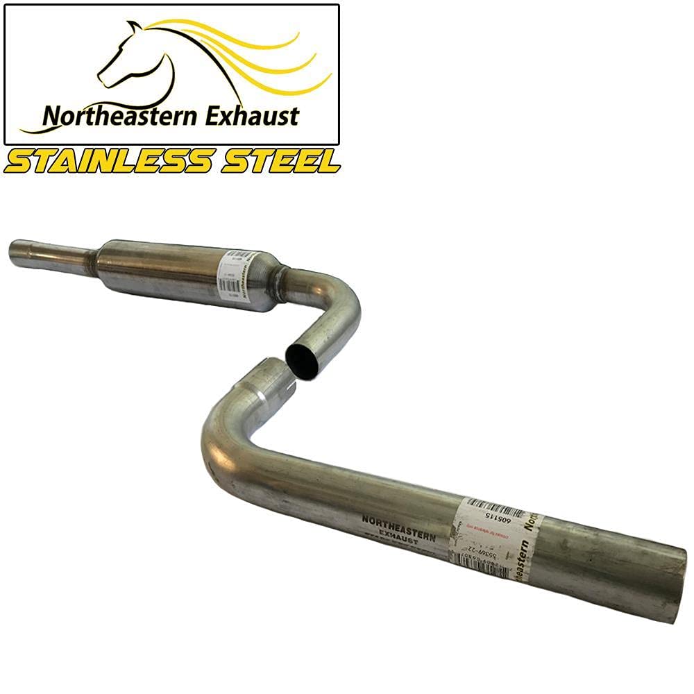Northeastern Exhaust | Stainless Steel Resonator Pipe Compatible for 2001-2006 Chrysler Sebring & Dodge Stratus 2.4L 2.7L | Free Clamps Included | Automotive Replacement Part