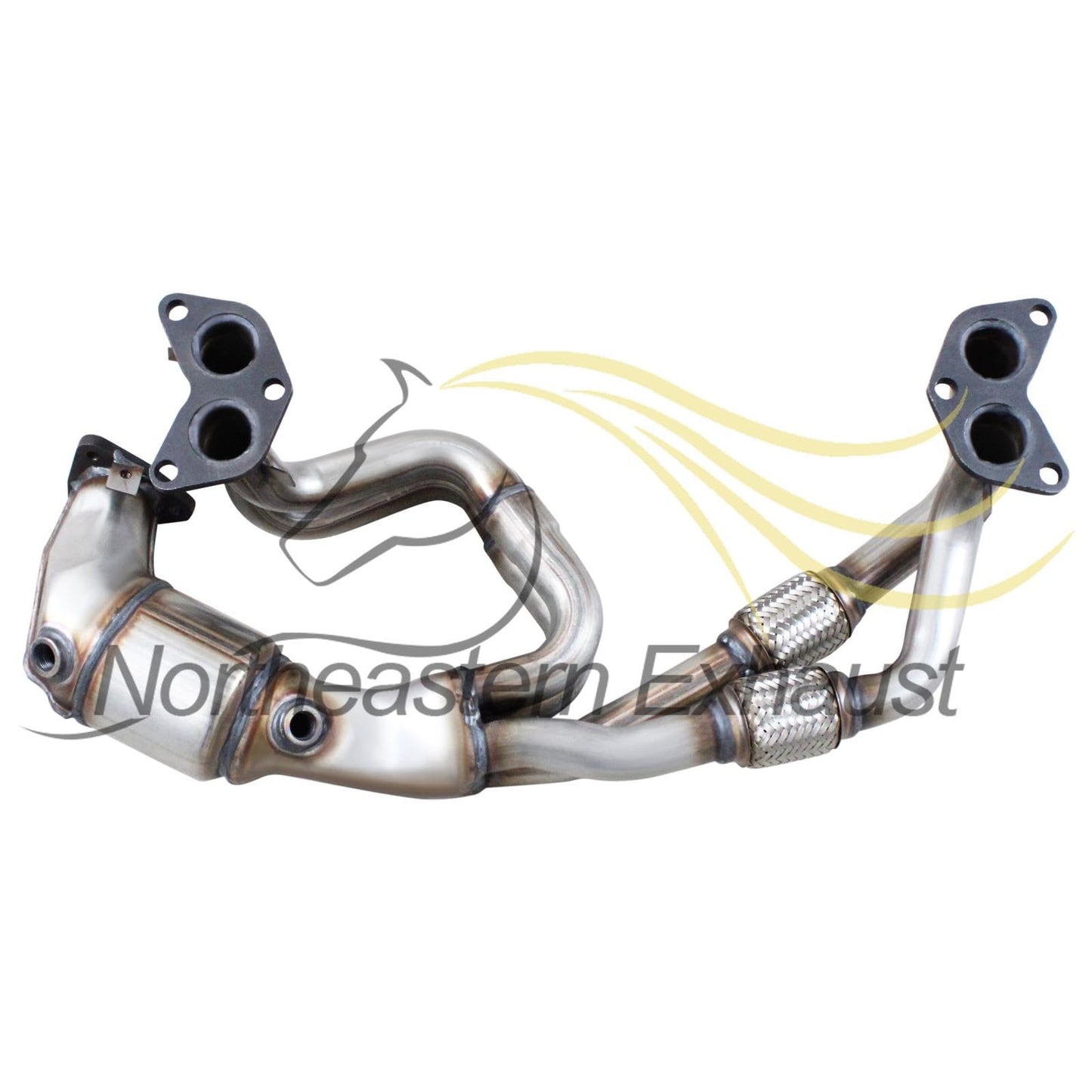 Northeastern Exhaust | Stainless Steel EPA-Approved Pair of Catalytic, Resonator Exhaust System Kit Compatible for Subaru Forester 2006-2008 |2006-2007 Subaru Impreza 2.5L | Free Gaskets and Spring Bolt Kit