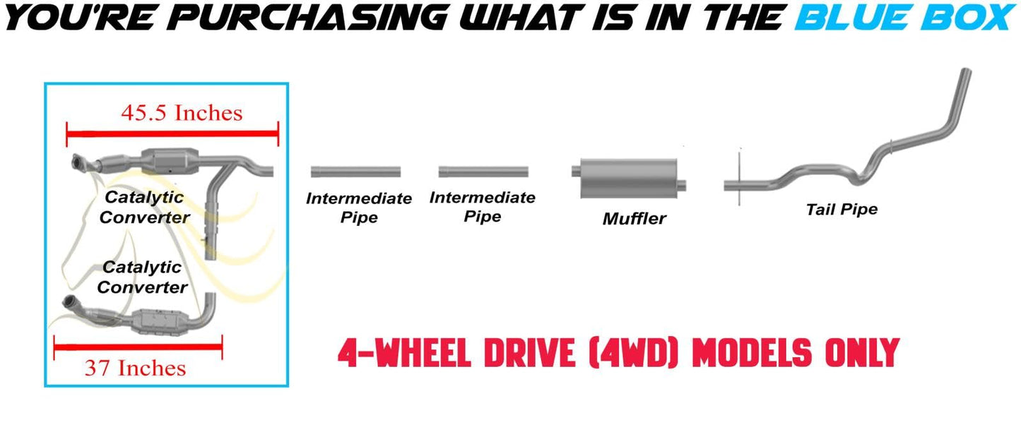 Pair of Catalytic Converter for 2000-2003 Ford F-150 and 2004 F-150 Heritage 4.2L | 4WD
