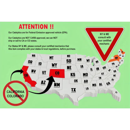 Pair of Catalytic Converter for 2000-2003 Ford F-150 and 2004 F-150 Heritage 4.2L | 4WD