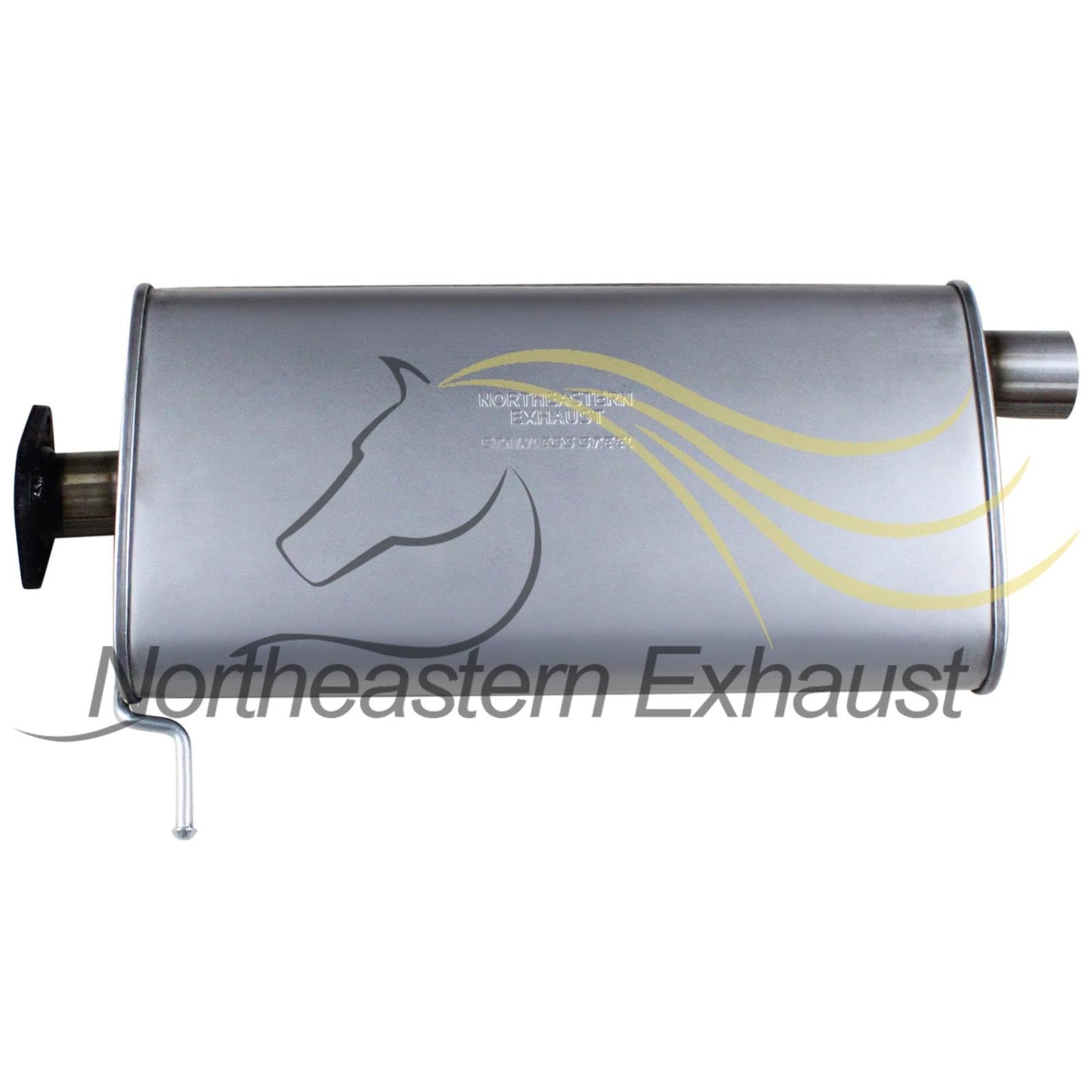 Northeastern Exhaust | Stainless Steel Exhaust Driver-Side Muffler Compatible for 2003-2011 Ford Crown Victoria 4.6L | 2003-2011 Mercury Grand Marquis 4.6L | Free Gasket and Clamp Included | Automotive Replacement Part