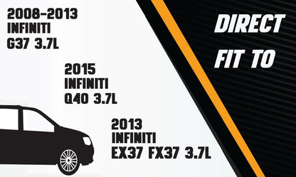 2013 Infiniti EX37 & FX37 | 2008-2013 G37 | 2011-2013 M37 | 2015 Q40 | 2014-2015 Q50 & Q60 | 2014-2019 Q70 |  2015-2019  Q70L | 2014-2017 QX50 & QX70 | 2009-2020 Nissan 370z | 3.7L Passenger-Side Catalytic  Converter