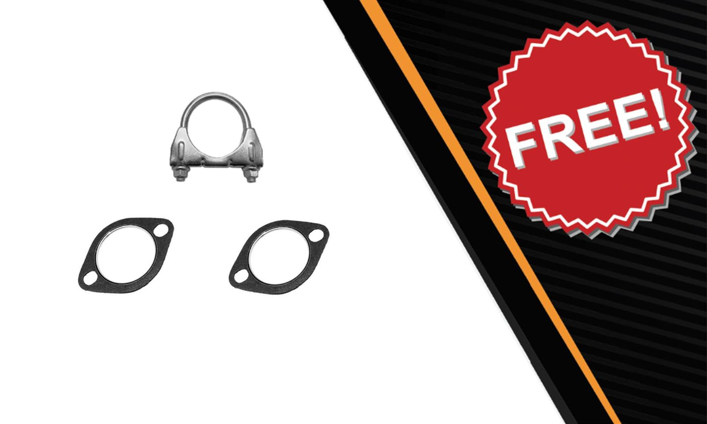 Northeastern Exhaust | Stainless Steel Exhaust Resonator Pipe Assembly Compatible for Nissan Altima 2008-2013 2.5L 3.5L | Free Gaskets and Clamp Included | Automotive Replacement Part