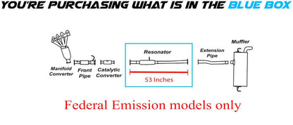 Northeastern Exhaust | Stainless Steel Resonator Pipe Compatible for 2011-2013 Hyundai Tucson 2.0L | 2010-2013 Hyundai Tucson 2.4L | 2011-2016 Kia Sportage 2.4L | Free Gaskets & Clamp Included | With Federal Emissions System