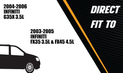 2003-2005 Infiniti FX35 3.5L & FX45 4.5L and 2004-2006 Infiniti G35 3.5L Y-Pipe Exhaust