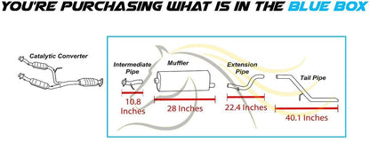 2002-2005 Ford Explorer 4.0L 4.6L | 2002-2005 Mercury Mountaineer 4.0L 4.6L Cat-back Exhaust System Kit
