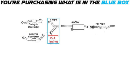 Exhaust Y Pipe for 2002-2004 Isuzu Axiom 3.5L | 2001-2003 Rodeo Sport 3.2L | 1998-2004 Rodeo 3.2L | 1998-2000 Amigo 3.5L