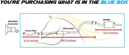 1999-2000 Honda Civic 1.6L Front Pipe, Resonator Pipe and Muffler Cat-back Exhaust System Kit