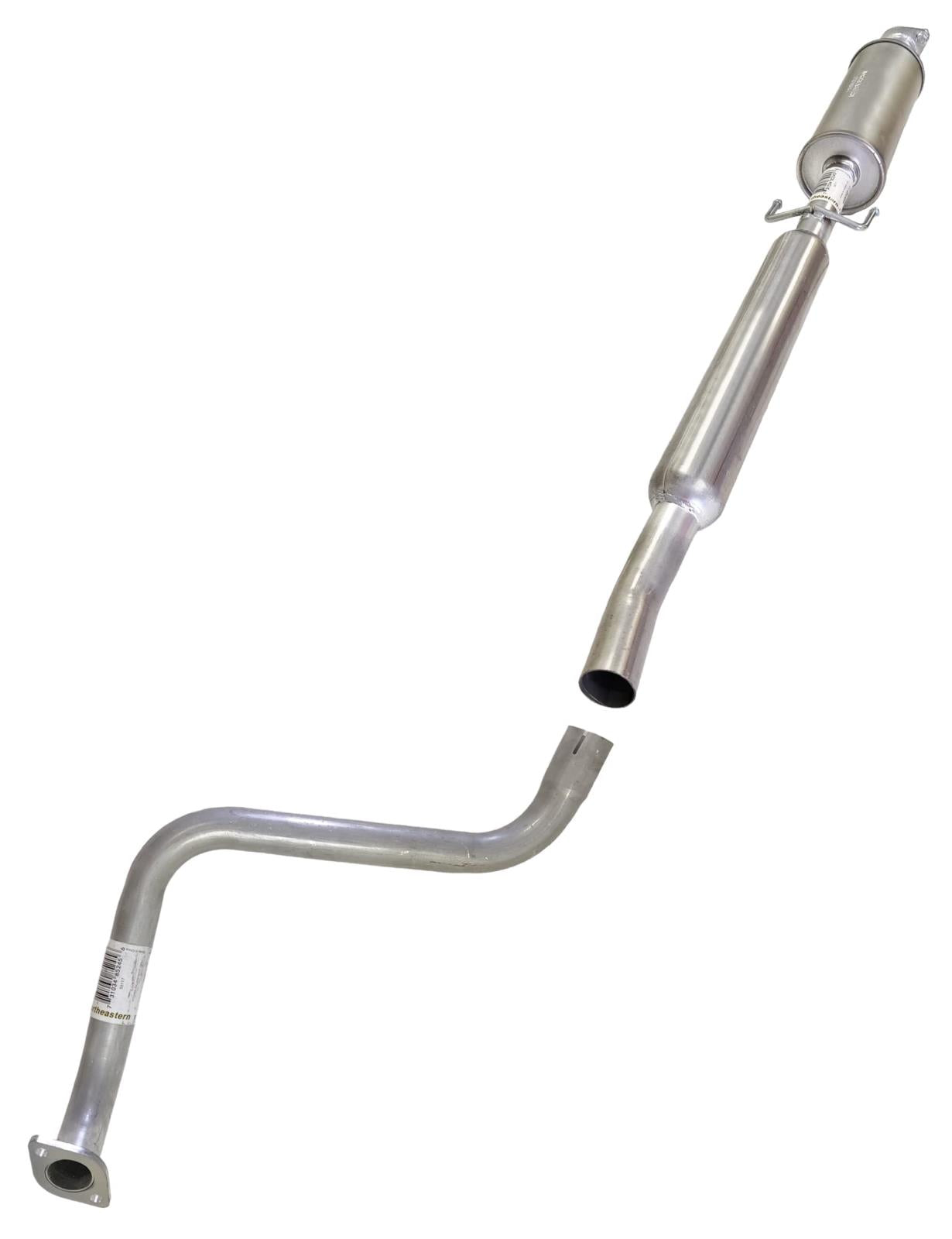 Northeastern Exhaust | Stainless Steel Exhaust Resonator Pipe Assembly Compatible for Chevrolet Aveo 2004-2008 1.6L | Chevrolet Aveo5 2007-2008 1.6L | Free Gaskets, Hangers, Clamp, and Bolts & Nuts Included | Automotive Replacement Part