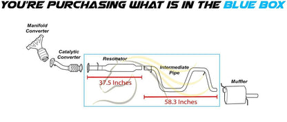 2004-2008 Chevrolet Malibu 2.2L and 2004-2006 Malibu 3.5L Exhaust Resonator Pipe and Intermediate Pipe
