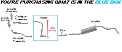 Northeastern Exhaust | Stainless Steel Exhaust Y Pipe Compatible for Nissan Frontier 2001-2004 3.3L | Nissan Xterra 2002-2004 3.3L | Free Gaskets Included | Automotive Replacement Part