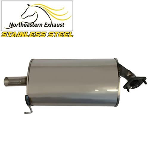 Northeastern Exhaust | Stainless Steel Exhaust Rear Muffler Compatible for Honda Accord 1998-2002 2.3L | Free Hangers, Gasket, and Bolts & Nuts Included | Automotive Replacement Part