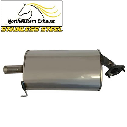Northeastern Exhaust | Stainless Steel Exhaust Rear Muffler Compatible for Honda Accord 1998-2002 2.3L | Free Hangers, Gasket, and Bolts & Nuts Included | Automotive Replacement Part