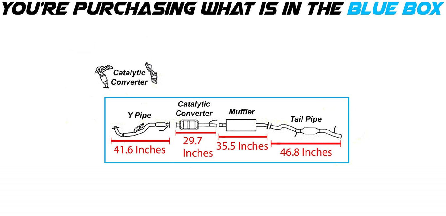 Stainless Steel Catalytic Y Flex Muffler Pipe Exhaust for 2007-2008 Escape & Mariner 3.0L | 2008 Tribute 3.0L
