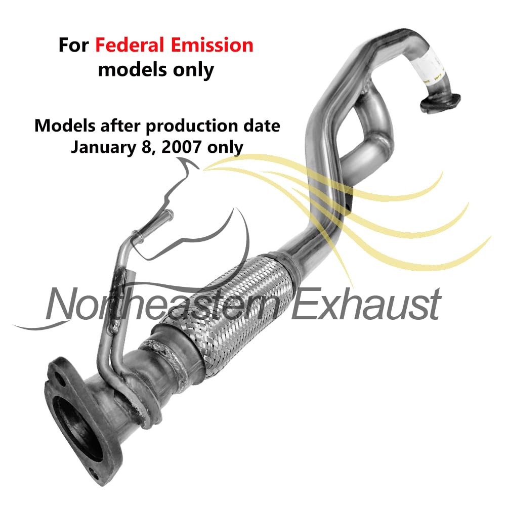 Stainless Steel Catalytic Y Flex Muffler Pipe Exhaust for 2007-2008 Escape & Mariner 3.0L | 2008 Tribute 3.0L