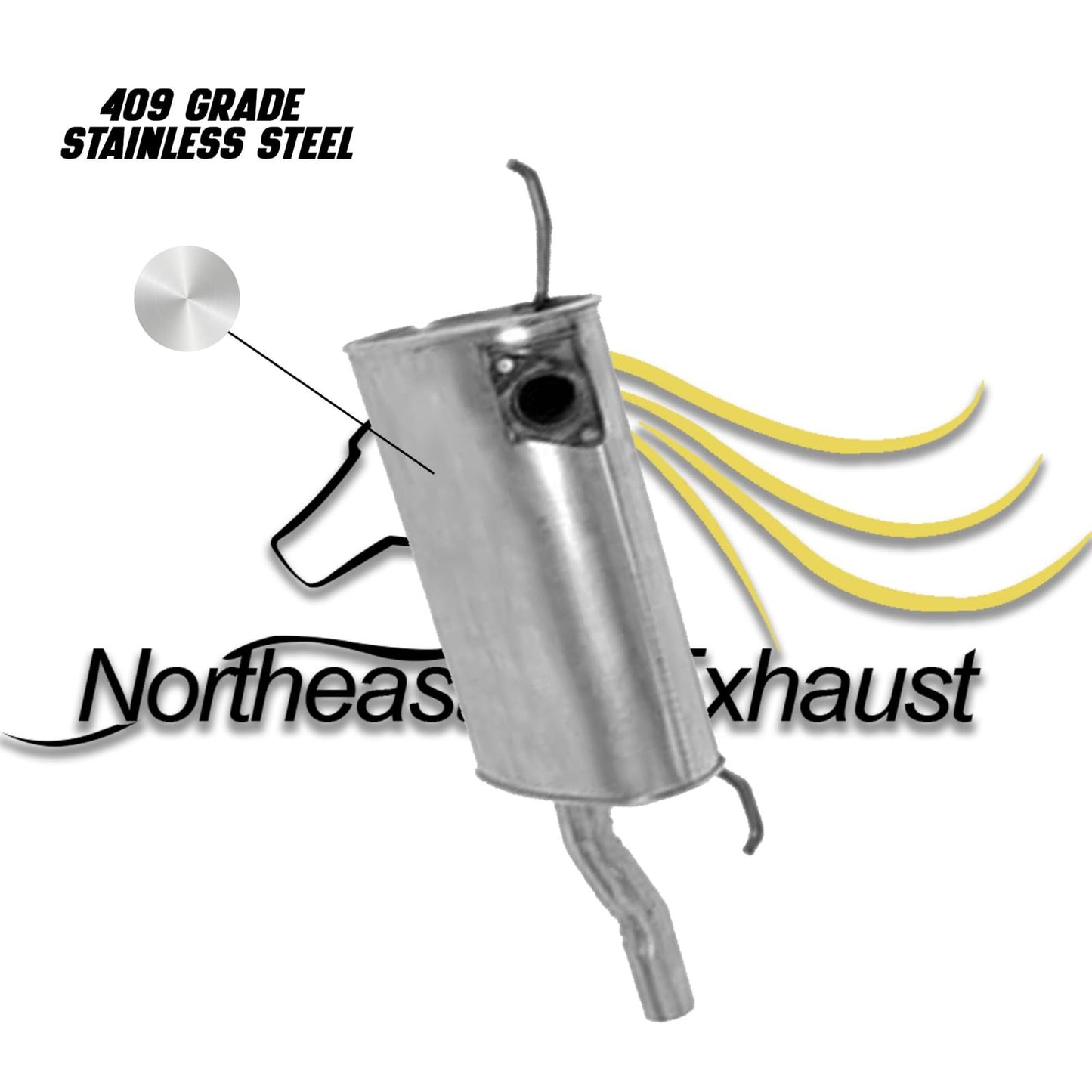 1992-1996 Toyota Camry 2.2L Resonator and Muffler Exhaust Kit