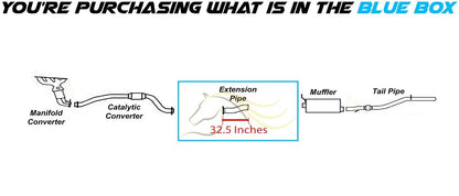Exhaust Pipe for 2004-2006 Chevrolet Colorado/GMC Canyon 2.8L/3.5L and 2007-2012 Colorado/Canyon 2.9L/3.7L