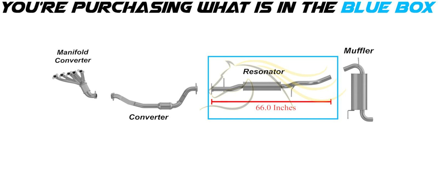 Exhaust Resonator Pipe for 2006 Hummer H3 3.5L and 2007-2010 Hummer H3 3.7L