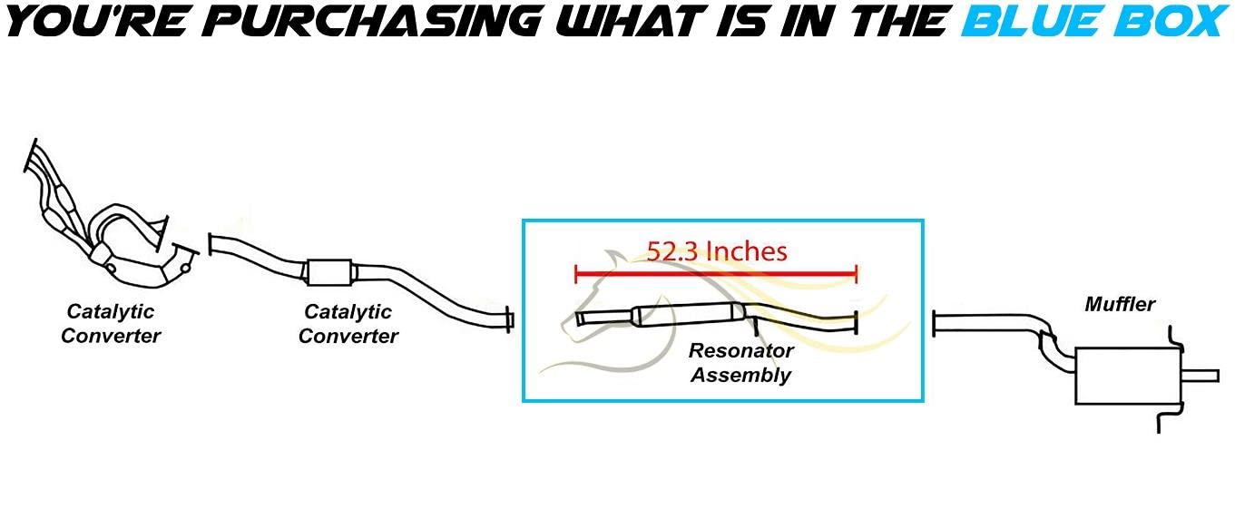 Exhaust Resonator Pipe for 2006 Saab 9-2X 2.5L and 2006-2008 Subaru Forester/Impreza 2.5L