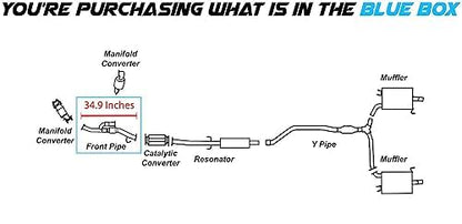 Exhaust Y Pipe for 2008–2012 Honda Accord, 2010–2011 Accord Crosstour and 2012 Crosstour 3.5L