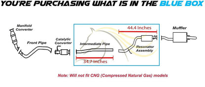 Northeastern Exhaust | Stainless Steel Intermediate Resonator Pipe Compatible for 2012-2015 Honda Civic 1.8L | Free Gakets, Clamp and Bolts and Nuts Included