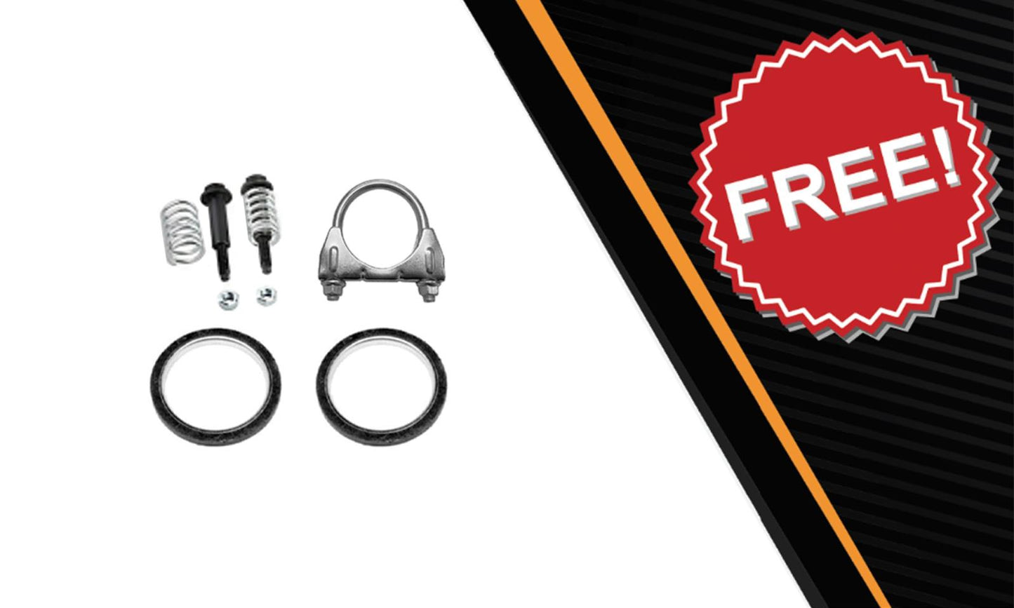 Northeastern Exhaust | Stainless Steel Intermediate Resonator Pipe Compatible for 2012-2015 Honda Civic 1.8L | Free Gakets, Clamp and Bolts and Nuts Included